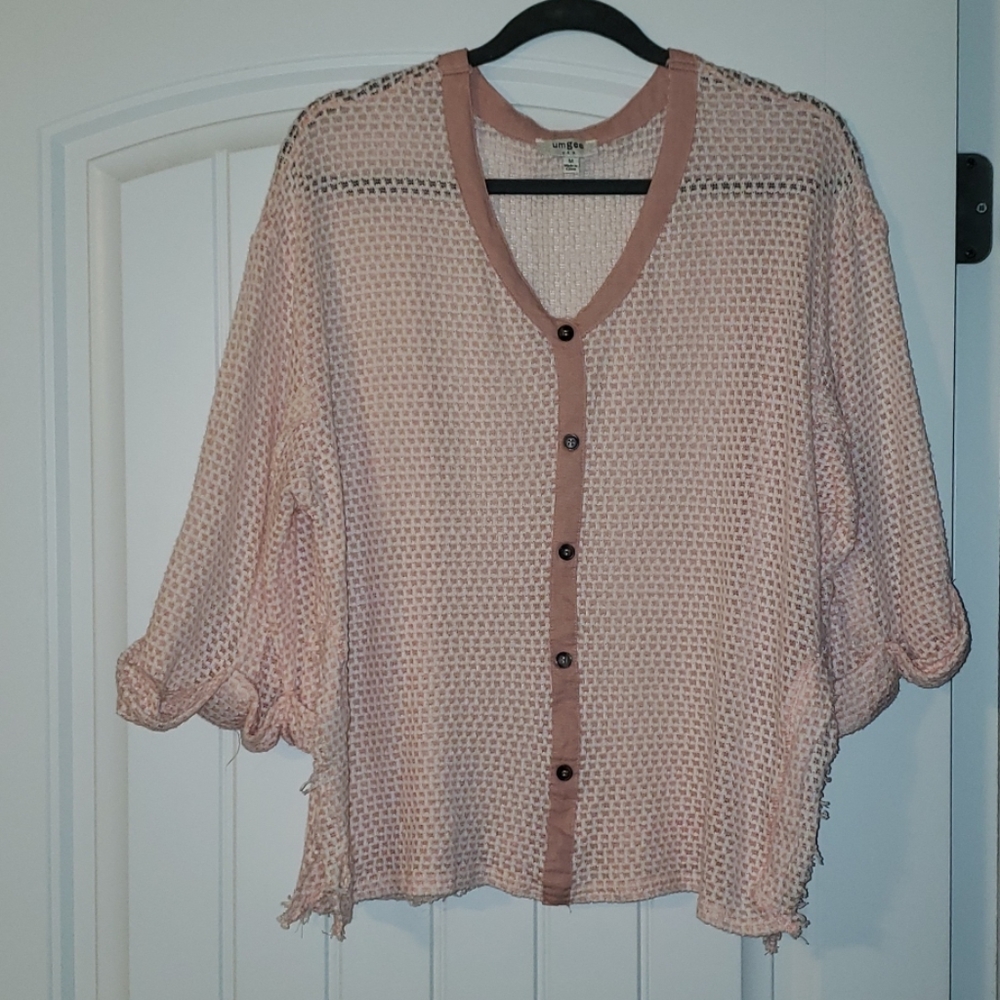 Umgee waffle knit shirt